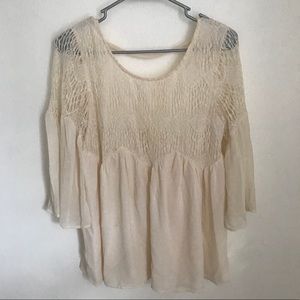 Boho Cream Lace Top